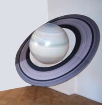 The exhibition celebrates sounds in Saturn's rings.